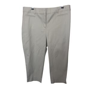 NWT Talbots Perfect Crop Pants Petite Size 16 P Beige